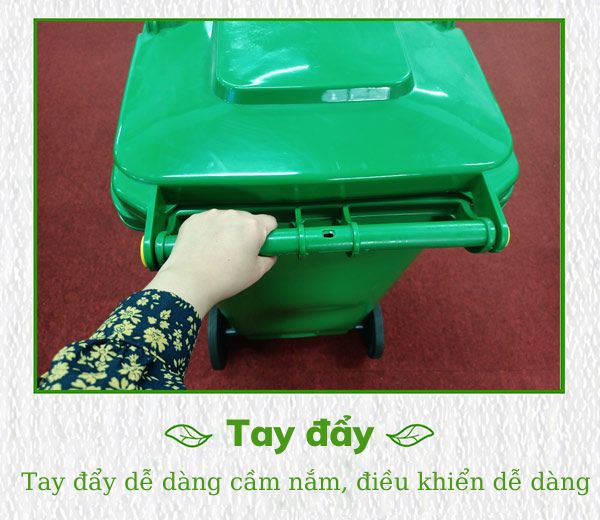 Chi tiết cấu tạo thùng rác nhựa HDPE 120l