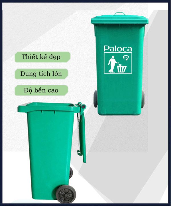 Thùng rác nhựa composite 120 lít