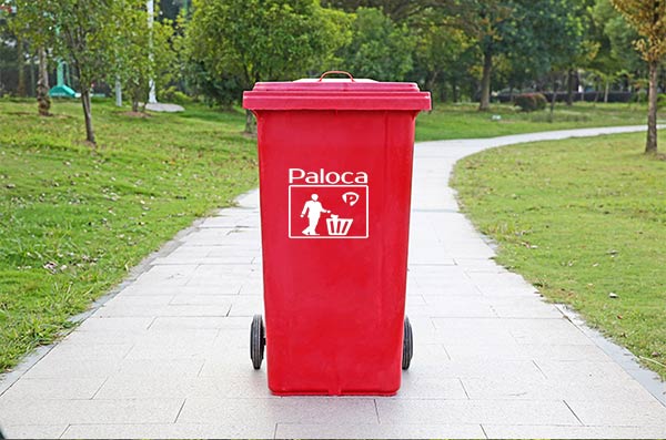 thùng rác nhựa composite 240 lít màu đỏ