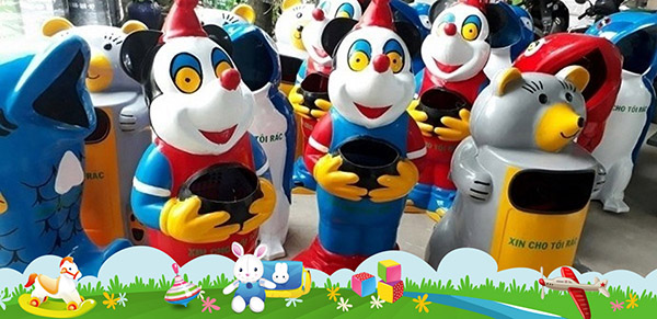 Thúng rác nhựa composite hình thú