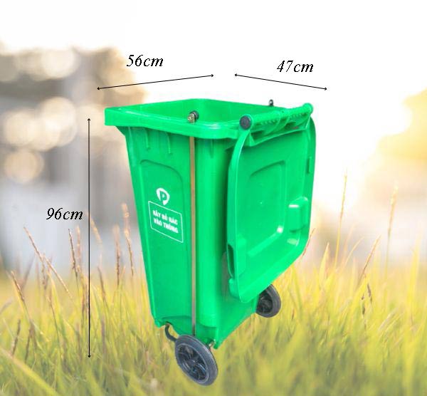 Kích thước thùng rác 120l đạp chân