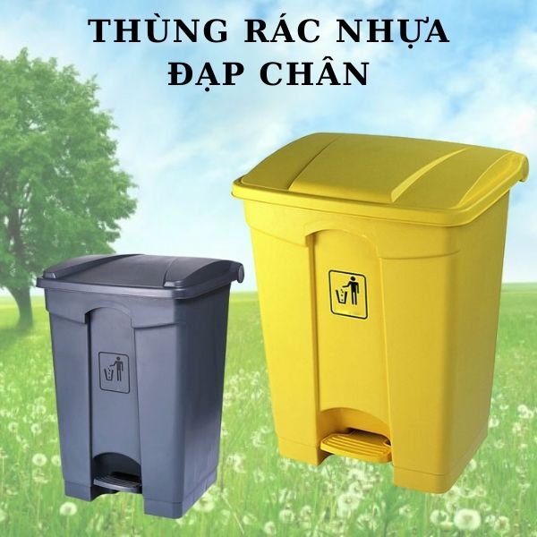 Thùng rác nhựa đạp chân