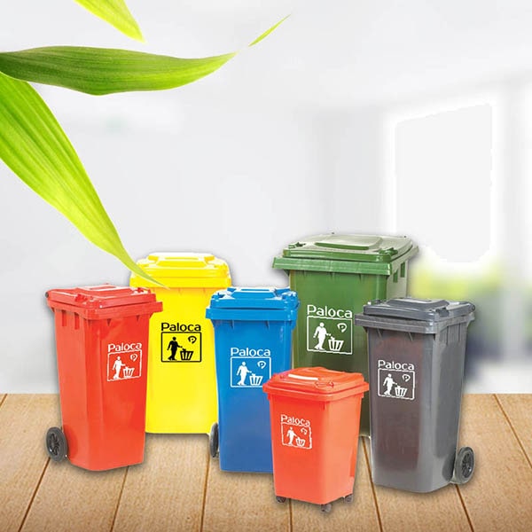 Màu sắc thường dùng thùng rác bằng nhựa HPDE