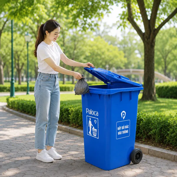 Thùng rác nhựa HDPE 360L