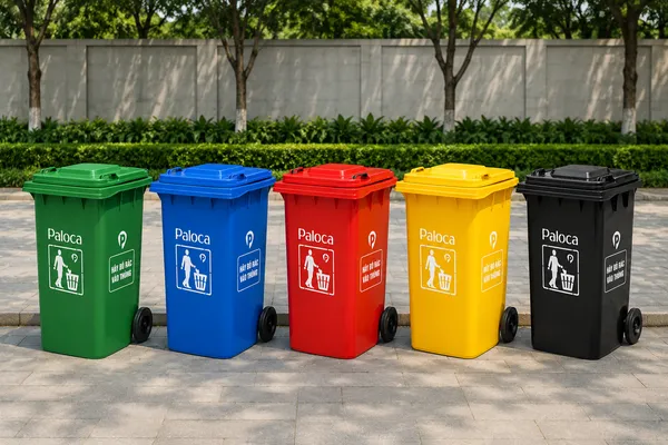 Thùng rác nhựa HDPE 360L