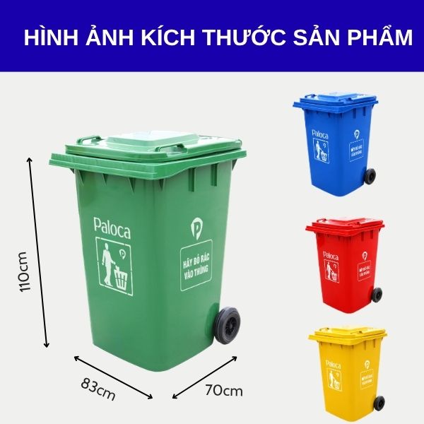 Thùng rác nhựa HDPE 360L