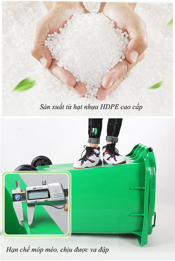 Thùng rác nhựa HDPE 360L