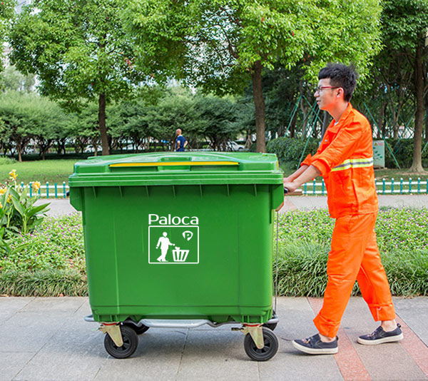 Thùng rác nhựa HDPE dung tích 660l dễ dàng di chuyển