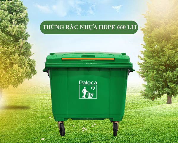 Thùng rác nhựa HDPE 660 lít 