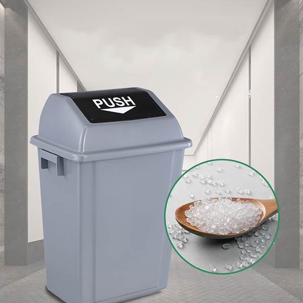 Thùng rác màu ghi nắp bập bênh loại 10l/20l/40l/58l