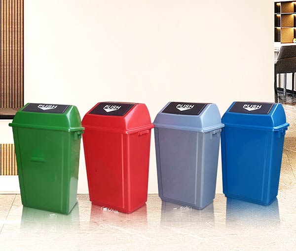 Thùng rác nhựa nắp lật với thiết kế đa dạng phù hợp với mọi không gian