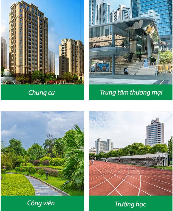 Phù hợp sử dụng tại các không gian ngoài trời