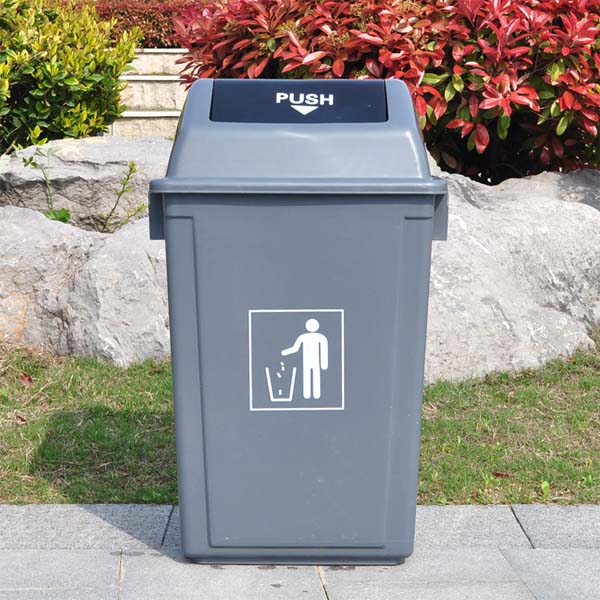 Thùng rác nhựa nắp lật đặt ngoài trời