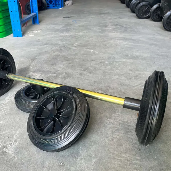 Bánh xe và trục thùng rác