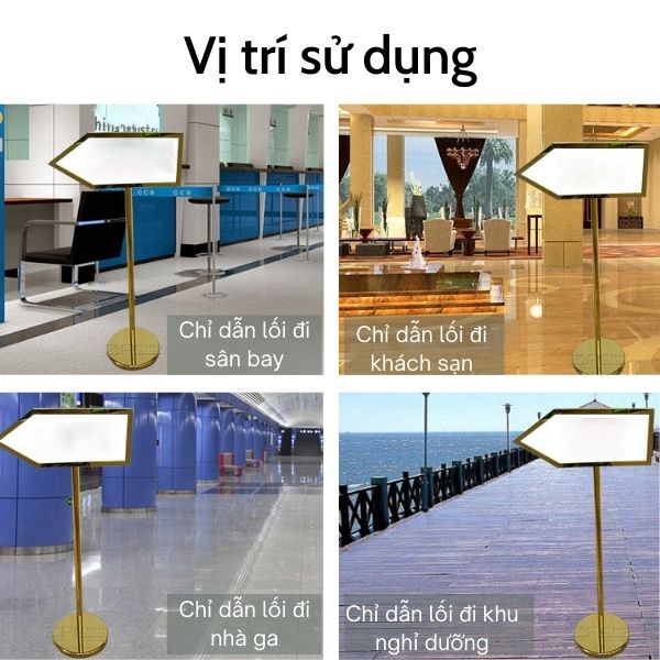 Một số vị trí thường sử dụng biển chỉ dẫn khách sạn