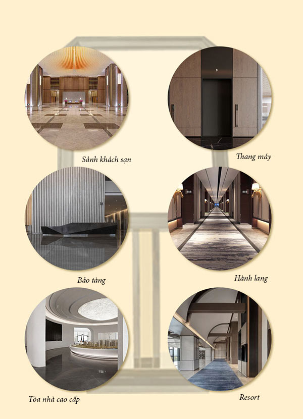 Phù hợp với nhiều không gian đón tiếp sang trọng