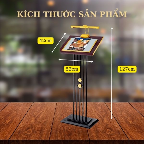 Tham khảo kích thước bảng thông tin menu