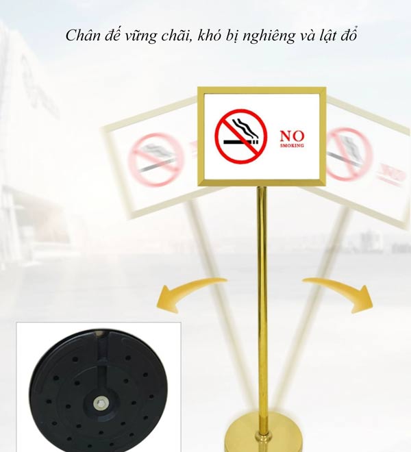 Mẫu bảng thông tin sản xuất từ inox vàng không những đẹp mà còn chắc chắn