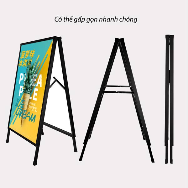 Standee quảng cáo mang tính tiện lợi cao, dễ dàng di chuyển vị trí sử dụng