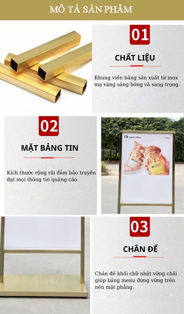 Chi tiết đặc điểm thiết kế bảng Standee quảng cáo
