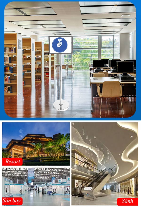 Mẫu bảng thông báo inox trắng 2 mặt phù hợp nhiều không gian