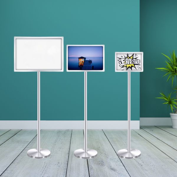 Bảng thông tin 2 mặt cỡ A2, A3, A4 bằng inox trắng