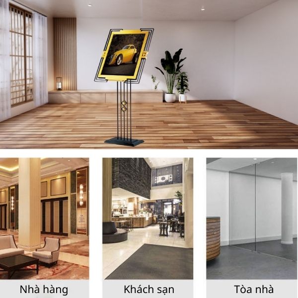 Sở hữu vẻ đẹp lịch sự, bảng chào thích hợp với không gian sang trọng