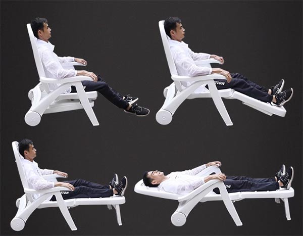 Các tư thế sử dụng trên ghế hồ bơi nhựa
