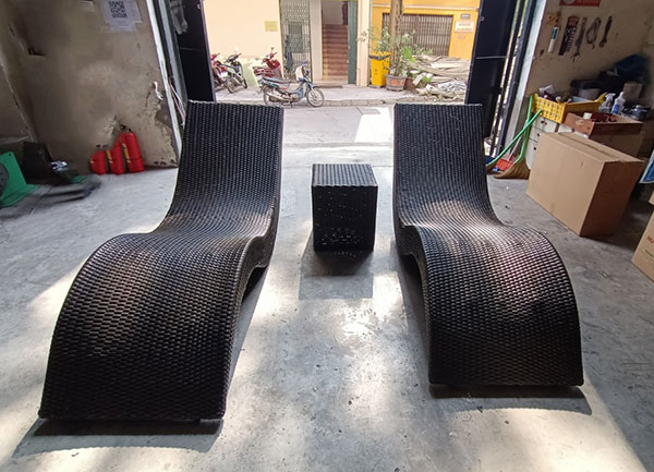 Mẫu ghế bể bơi được chụp tại kho Hành Tinh Xanh