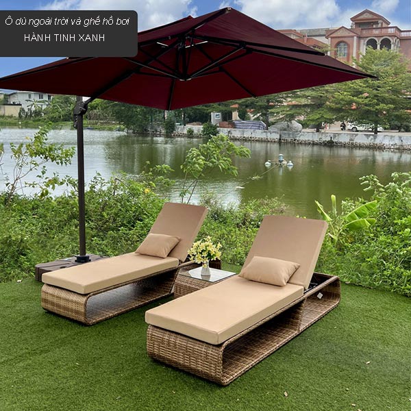 Đặt ghế hồ bơi mây nhựa tại Hành Tinh Xanh