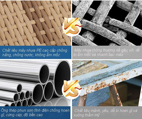 Mẫu ghế bể bơi nhựa giả mây được cấu thành từ chất liệu tốt