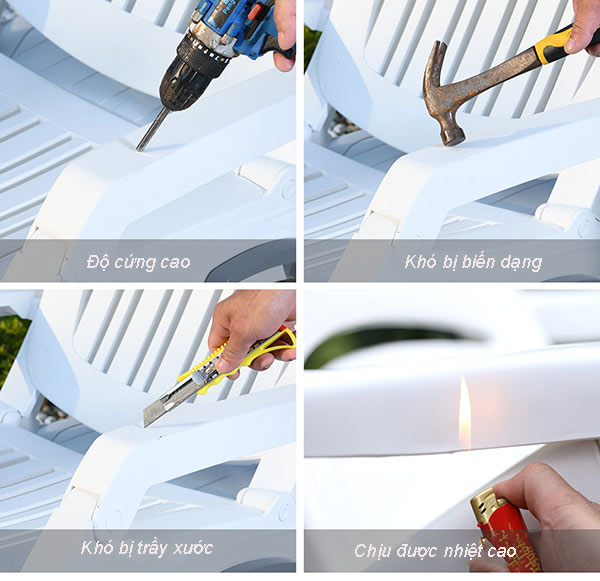 Đánh giá độ bền của ghế nằm tắm nắng nhựa