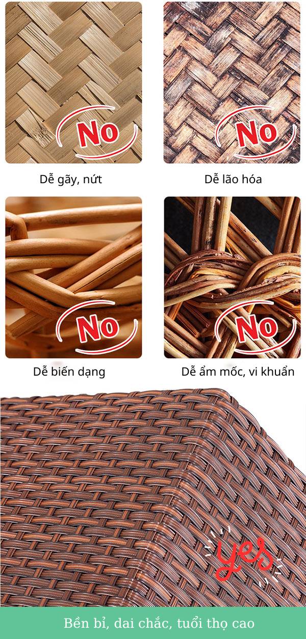 Mây nhựa PE cao cấp sẽ giúp giường bể bơi tránh nhanh hỏng hóc