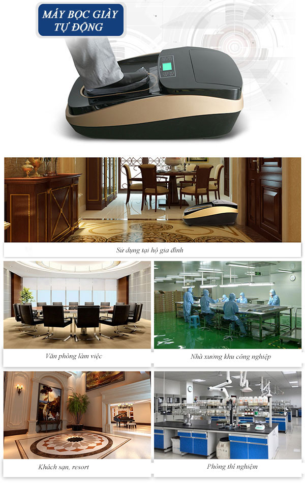 Thiết bị máy bọc giày sử dụng được ở nhiều nơi