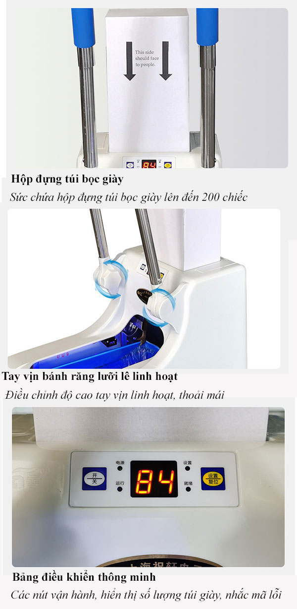 Cận cảnh các bộ phận cấu thành máy bọc giày