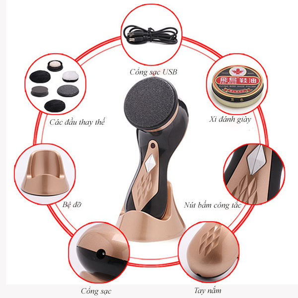 Các bộ phận cấu thành máy đánh giày mini