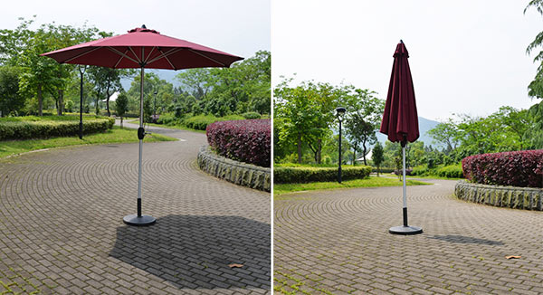 Khi sử dụng và khi đóng ô chính tâm tròn