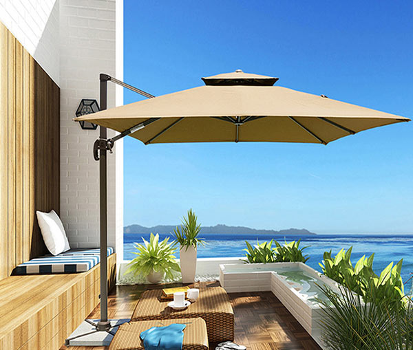 Dù che nắng ngoài trời kiểu dáng lệch tâm vuông 3m