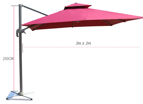 Kích thước ô dù ngoài trời để bạn tham khảo