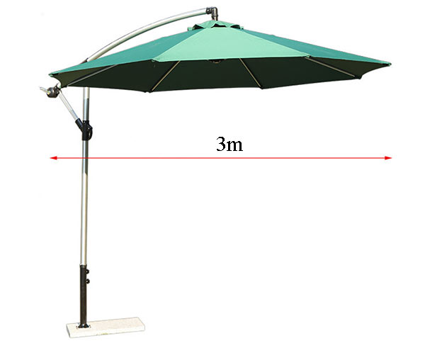 Kích thước ô dù ngoài trời kiểu dáng lệch tâm tròn