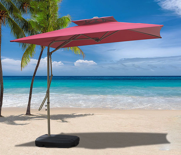 Mẫu ô dù ngoài trời có kích thước tán ô rộng 2,5 dáng vuông