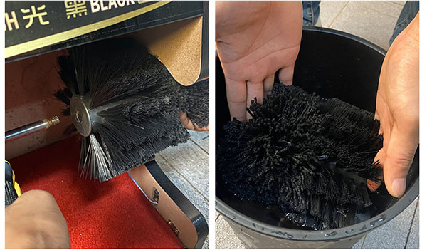 Nên vệ sinh chổi đánh giày thường xuyên