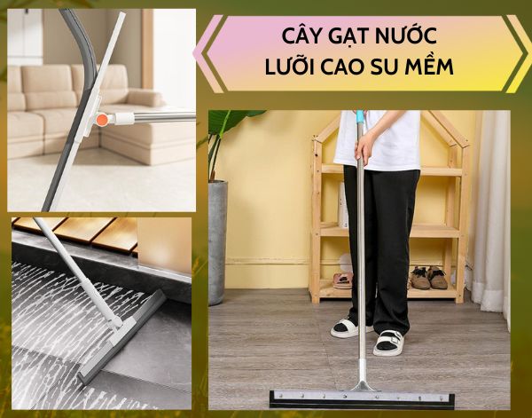 Vì sao cây gạt nước nhà vệ sinh lưỡi cao su mềm được ưa chuộng?
