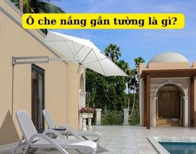 Ô che nắng gắn tường là gì? Ưu và nhược điểm của ô dù gắn tường