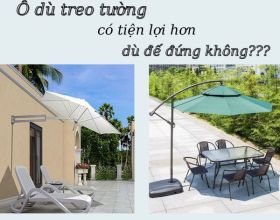 Ô dù treo tường có thực sự tiện lợi hơn dù đế đứng không?