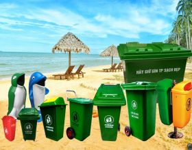 Các loại thùng rác thích hợp đặt tại bờ biển