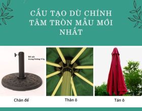 Cấu tạo dù chính tâm tròn mới nhất có gì đặc biệt?