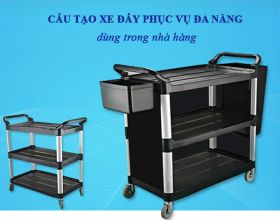 Cấu tạo xe đẩy phục vụ đa năng dùng trong nhà hàng