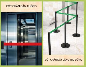 So sánh cột chắn dây căng trụ đứng và cột chắn gắn tường