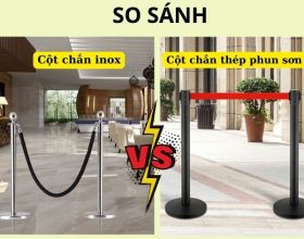 Sự khác biệt giữa cột chắn giải phân cách mềm inox và thép phun sơn